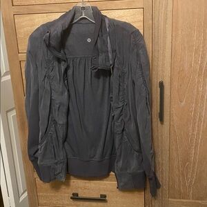 Lulu Lemon Gray Athletic Reversible Zip Up Jacket